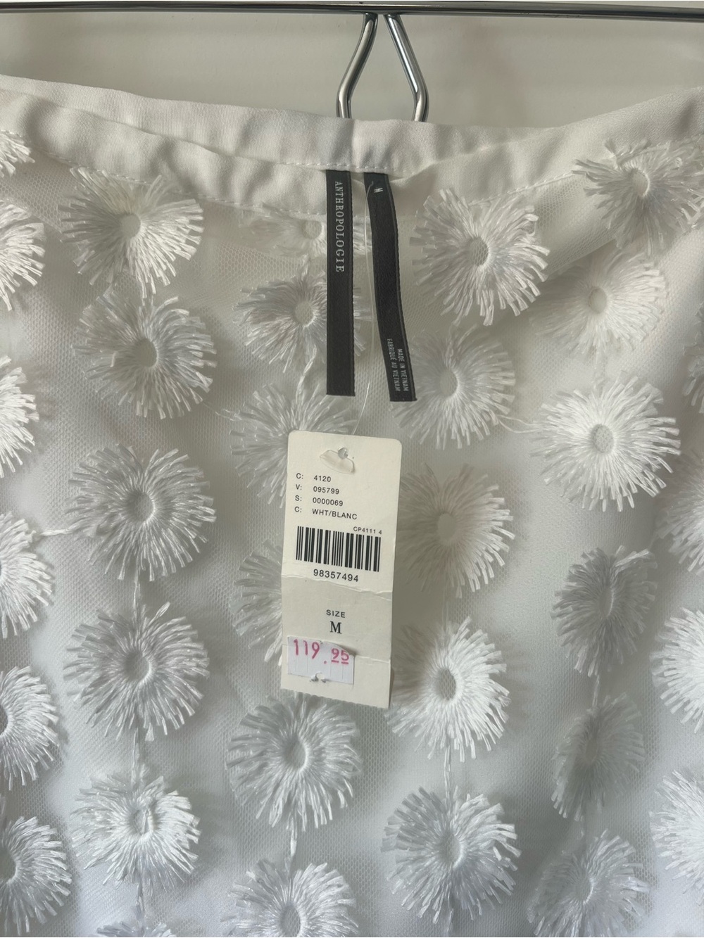 NWT Anthropologie 3D Texture Sheer Slip Midi Skirt - Picture 6 of 6